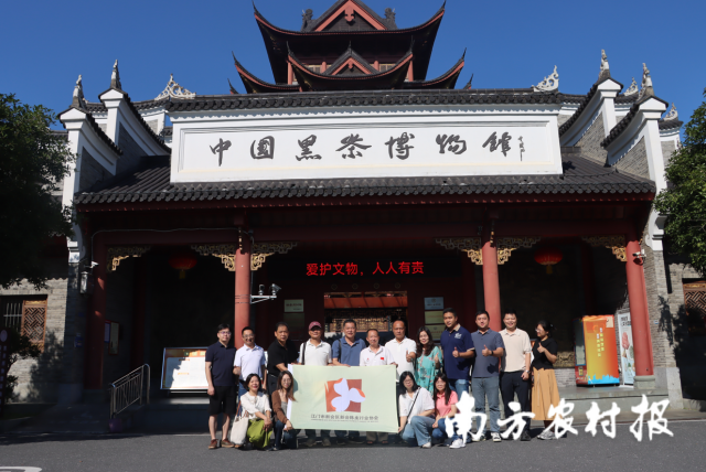 新会陈皮行业协会一行走进中国黑茶博物馆调研。